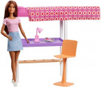 Mattel Barbie Panenka a nábytek Postel a stůl Novinka