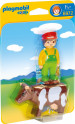Playmobil 1.2.3. 6972 Farmář s kravičkou Novinka