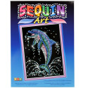 Kreativní třpytivé barevné obrázky SEQUIN Delfín Novinka